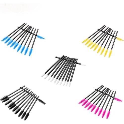 50pcs/set Eyebrow Comb Eyelash Curl Lip Brush Lip Comb Grafting Eyelash Tool Disposable Beauty Tool