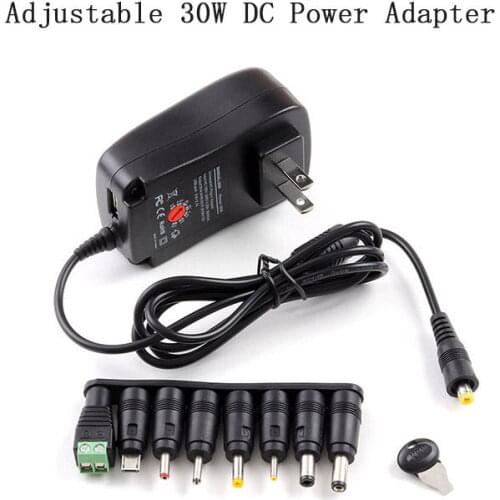 Adjustable 3V 4.5V 5V 6V 7.5V 9V 12V 2A 2.5A AC DC Adaptor Universal Power Adapter Charger Supply for led light strip lamp 30W