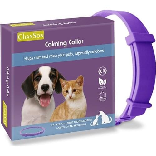 Pet Calm Collar Cat And Dog Soothe Collar Adjustable TPR Neck Strap relieve Anxiety Remove Restlessness Protection Dogs Supply