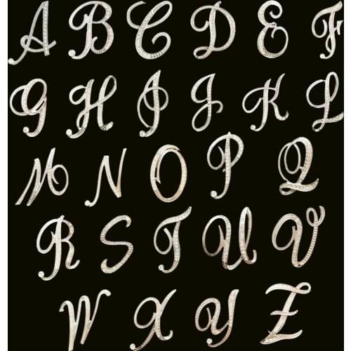 RSHCZY Letter A-Z Exquisite Brooch For Women Men Rhinestones Crystal Silver Color Metal Pins Jewelry Accessories Christmas Gift