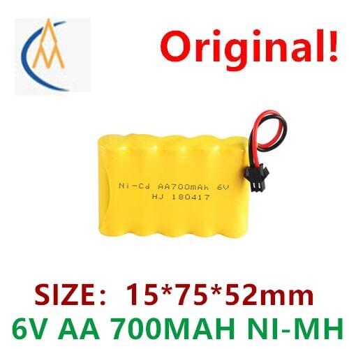 Factory sales 6.0V 700mah nickel cadmium battery pack remote control electric toy lighting aa5 rechargeable battery