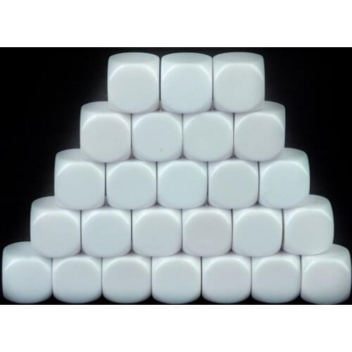 1.5cm Blank Dice Plastic White Dice Baby Toy Kid DIY Toy Write Painting Graffiti Family Interactive Games Accessories Kid Toys