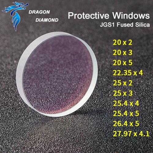 10 pcs Fiber Protective Windows Quartz Fused Silica Lens For 1064nm YAG Fiber Welding Cutting Head Machine parts