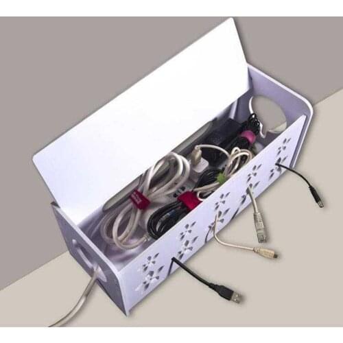 2020 PVC Material Wire Storage Box Cable Manager Organizer Box Power Line Storage Cases Junction Box Household Accessories