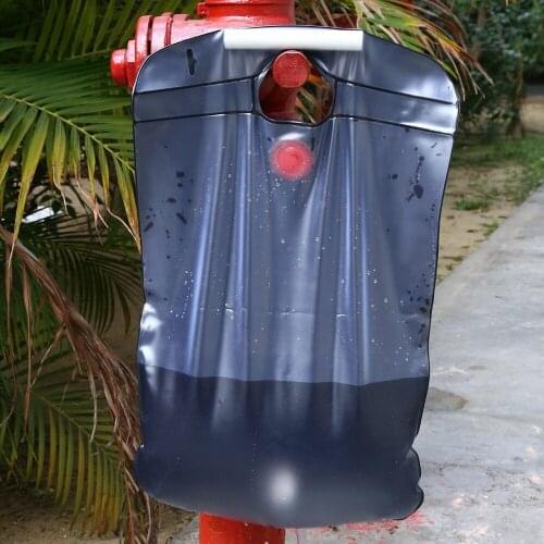 20L 5Gallon Solar Shower Bag Outdoor Bath Water Bags Foldable PVC Water Storage Camping Hiking Travel Heated Shower Bathing Tool