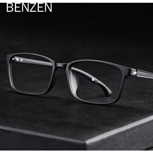 BENZEN Prescription Eyeglasses Frame Men Business Optical Glasses Frame Ultralight TR Full Myopia Frame Glasses Male 5280