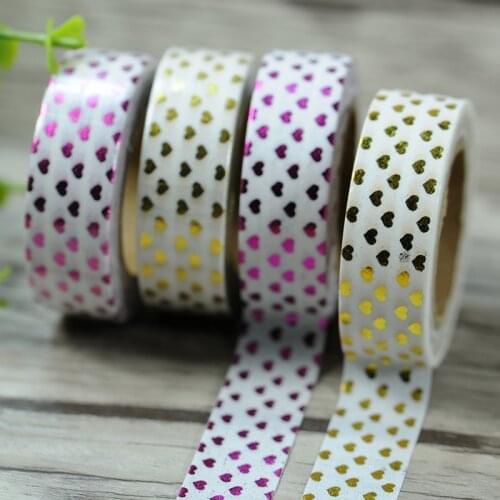 Free Shipping halloween golden foil stamping washi paper tape/golden heart washi tape 15mm*10m