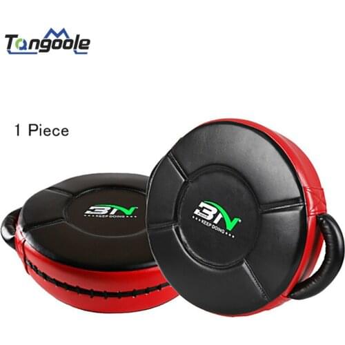BN Micro PU Weighted Round Shield Taekwondo MMA Muay Thai Boxing Pads Sparring Training Martial Arts Punching Focus Target