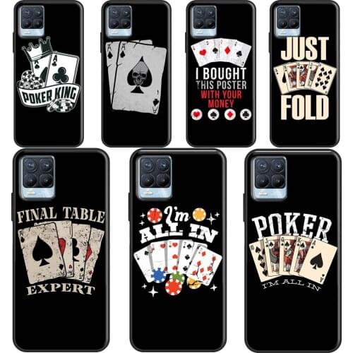 Poker Cards Cover For OPPO Realme 8 6 7 Pro Q3 C3 C11 C15 GT Case For OnePlus 8 Pro 9 Pro 8T Nord 9R