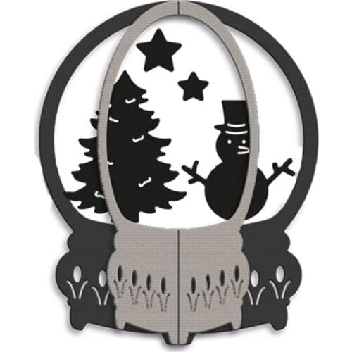 Ornamental Ball Snowman Christmas Tree Metal Cutting Dies Scrapbooking Card Album Making DIY Crafts Stencil Supplies New 2020