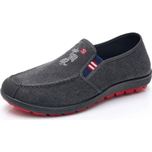 Peas shoes mens one-legged lazy cloth shoes washed canvas casual flat non-slip shoes tenis masculino erkek ayakkabi