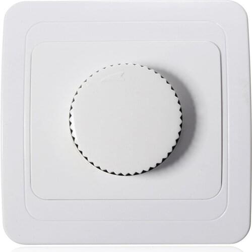 Wall Switch, 81x81mm On/Off Dimmer Switch for Dimmable LED Panel Lights, Halogen and Incandescent Bulbs, with Wallplate