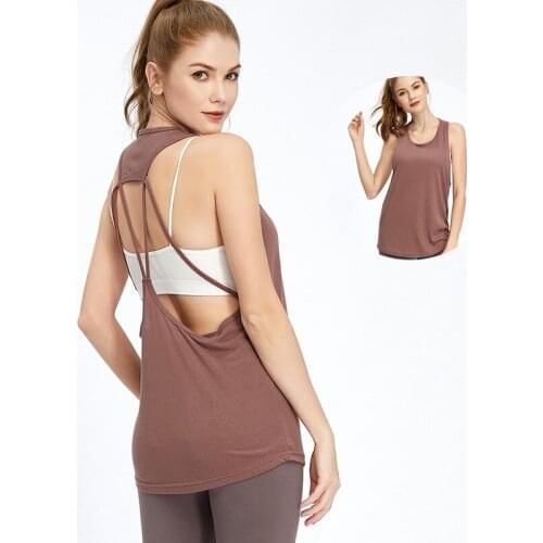 Yoga Underwear Spring And Summer New Loose Sports Sleeveless T-shirt Yoga Night Running Top Sexy Fitness Body Building Gym Vest