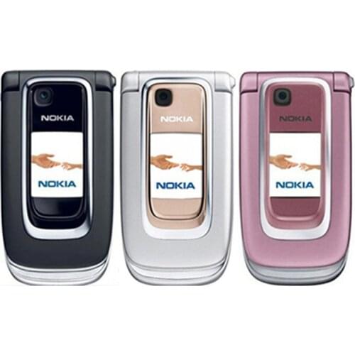 Nokia 6131 Refurbished Mobile Phone Pink 2G GSM Flip Phone & English Arabic Hebrew Russian Keyboard Original Unlocked