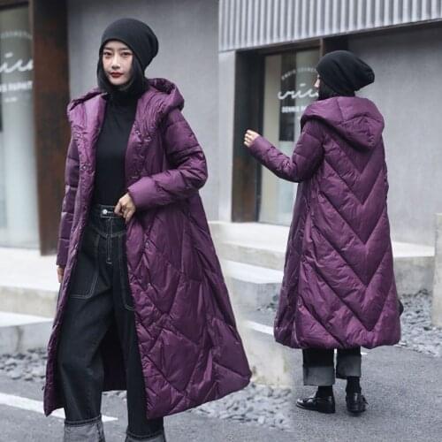 New Winter Women Long Thick Down Jackets White Duck Down Jackets 2021 Winter Warm Coats Parka Female Fashion Outwears