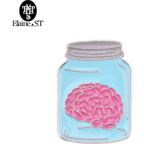 New Body Parts in a Jar Pin Badge Great Gift for Scientists Doctors Anyone in Neurology or Medical Field Enamel Epoxy Pins