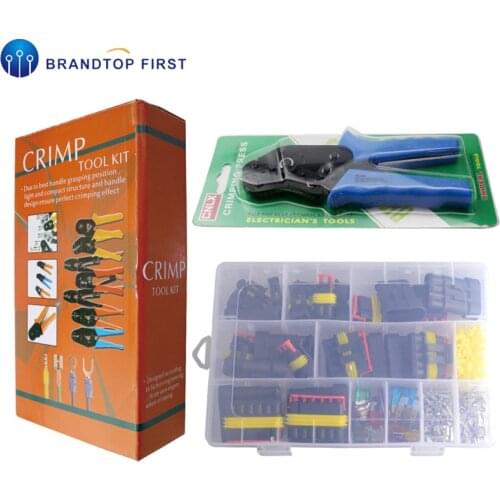 3-in-1 crimping tool 1-6 Pin Car Motorcycle Waterproof Electrical Wire Connector Automotive Terminals Kit Male Female Plug Blade