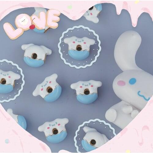 Mistletoe 925 Sterling Silver Enamel Cartoon Dog Donuts Charm Bead European Jewelry