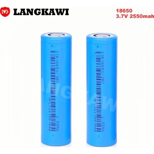 High current rechargeable lithium ion battery 3.7V2550mah 18650 battery for flashlight power tools Electric scooter