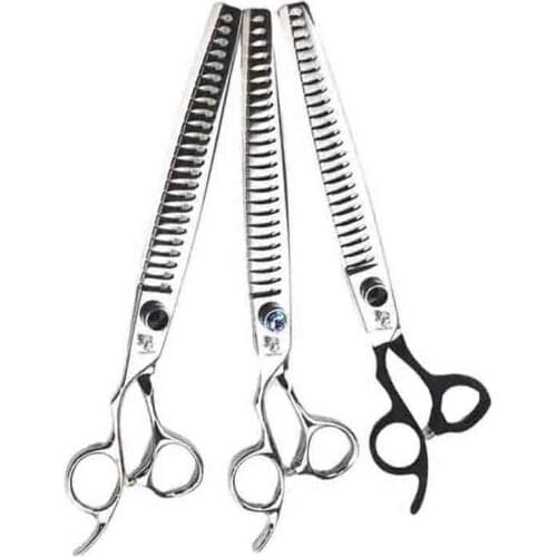 8 Inch JP 440C Stainless Steel Straight Professional Dog Left-Handed Scissors Hair Shear With Diamond Screw