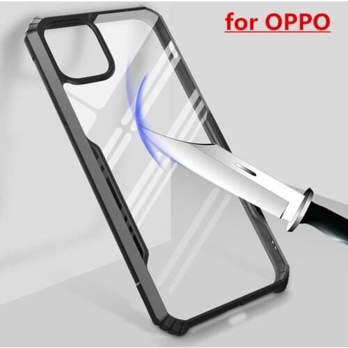 Anti-Knock Acrylic Case for OPPO Realme C17 C15 C12 C11 V5 X3 X50 Pro 7 7i 6 6S 5 Pro 5S 5i Reno 2 2Z 3 A91 A92 A72 Case Cover