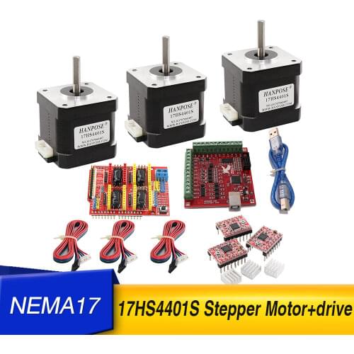 40N.CM stepper motor 17HS4401S body length 40mm + USB power controller + 3 PCS driver TB6600 3D printing
