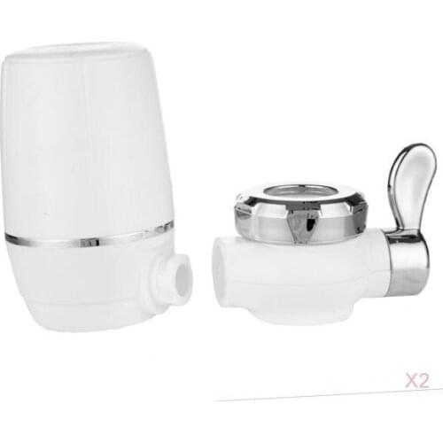 2 Pack Tap Mount Water Filter System Faucet Water Filter Over Sink 1L/min