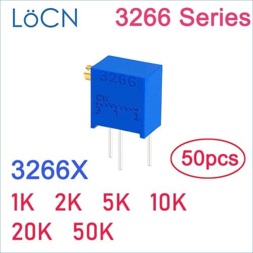3266X 50PCS 1K 2K 5K 10K 20K 50K Trimmer Potentiometer 3266X-1-102 3266X-1-202 3266X-1-502 3266X-1-103 High quality Trim Pot