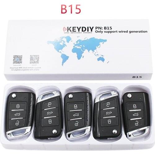 5PCS Universal KEYDIY KD B15 Remote Control B-Series for KD-X2 KD900 URG200 KD900+ KD MINI key programmer 3 Buttons with pin
