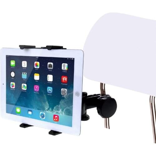 Universal Adjustable Car Backseat Headrest Air Vent Smart Phone Tablet Mount Holder for 6 to 12 inch Mobile Device