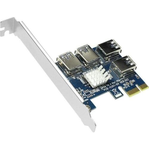 USB 3.0 PCI-E Express Riser Card 1x To 16x 4-port PCI-E Multiplier Hub Adapter 1 To 4 PCI Converter Slot For Mining Miner BTC
