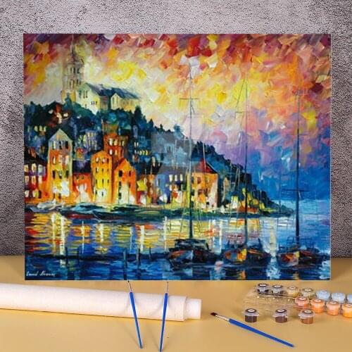 Pensive Amsterdam Painting By Numbers Kit Oil Paints 40*50 Picture By Numbers Photo Decorative Paintings Kids Handicraft