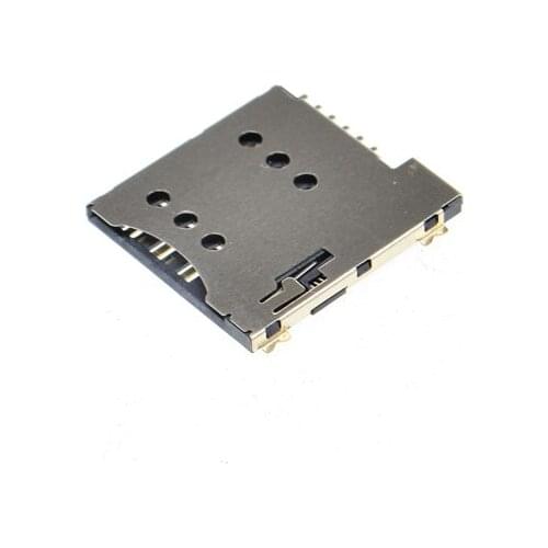 10PCs 6 Pin Micro SIM card slot push SIM card holder 6P self-elastic deck Connector 6pin