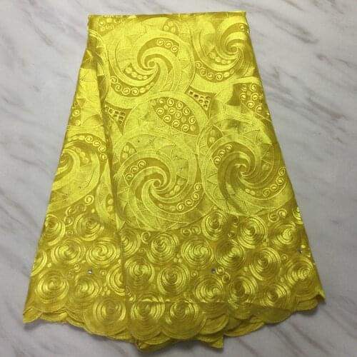 2021 High Quality Stone Water Soluble Embroidery African Cord French Guipure Swiss Cotton Lace Fabric For Dress 5y/Lot P12726