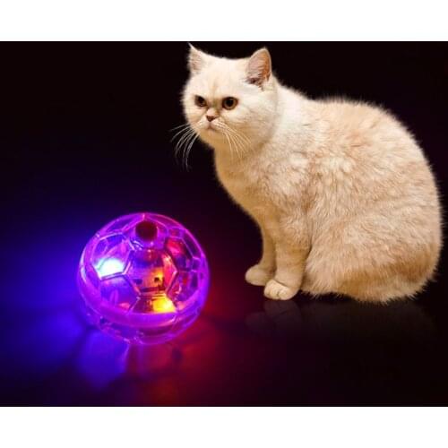 3 Pcs New Fashion Glowing Transparent Plastic Ball Pet Interactive Toy Funny Training Cat Flash Balls Toys for cat toy