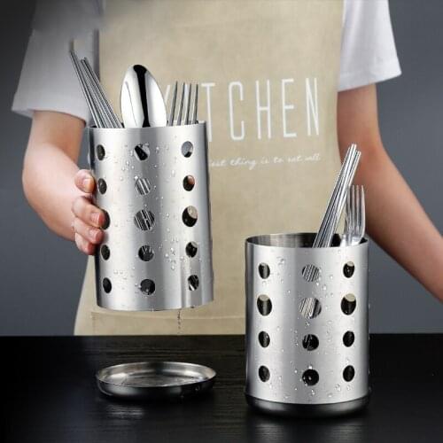 304 Stainless Steel Sink Cutlery Storage Box Drainer Spoon Forks Dinnerware Water Drying Rack Holder Kitchen Organizer Tools