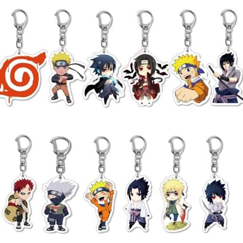 5pcs 10pcs 12Kinds Ninja Gaara Akatsuki Kunai PVC Pendant Figure Key Chain Keyring