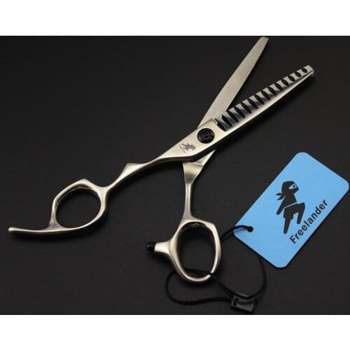 6" Matte left hand scissors Fish bone Hair Scissors Thinning Hairdressing Scissors Pro Salon Hair Styling Tools