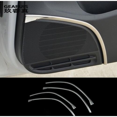 Car styling For Volkswagen vw POLO Car door Speaker Decorative Cover Circle Sticker Loudspeaker Trim Interior auto Accessories