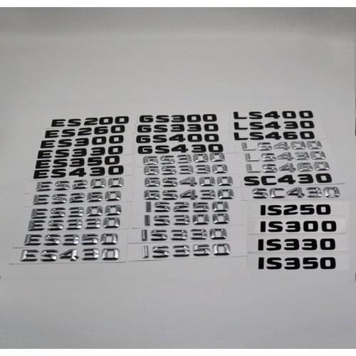 For Lexus ES200 ES250 ES260 ES300 ES330 ES350 ES430 IS250 IS300 LS400 SC430 Modified Emblem Rear Trunk Logo Nameplate Stickers