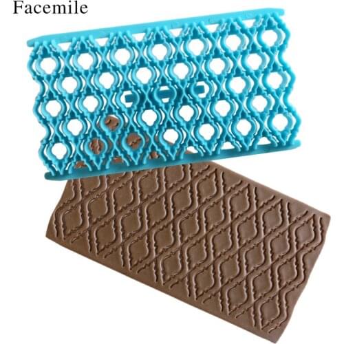 Rhombus Shape Fondant Cake Cookie Embosser Cutter Mold Icing Embossing Biscuit Sugar Craft Cake Embosser Molds 54115 Gift