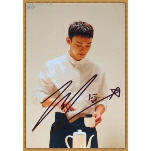 Hand signed EXO CHEN Kim Jong Dae autographed photo 6 inches free shipping K-POP 022018B