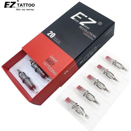 EZ Revolution Tattoo Needles Cartridge Needles Curved (Round) Magnum #08 0.25mm bugpin for Tattoo Machines and grips 20pcs /box