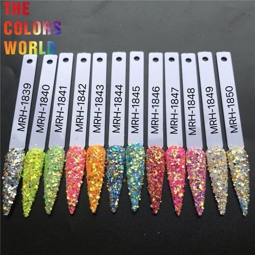 TCT-563 Chunky Colorful Nails Glitter Nail Art Decoration 청키 글리터 네일 아트 Nagel kKonst Tumbler Crafts Manicure Festival Accessories