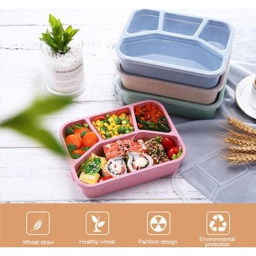 Microwave Oven Bento Lunch Box Food Picnic Leak-Proof Fruit Lattice Storage Box For Children Adult Portable Food Container 1pcs