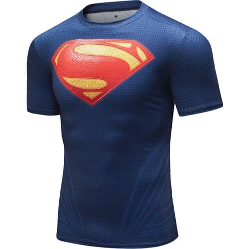 Hot Sale Compression Sports Shirt Crew Neck Skinny Short Sleeve Rashguard