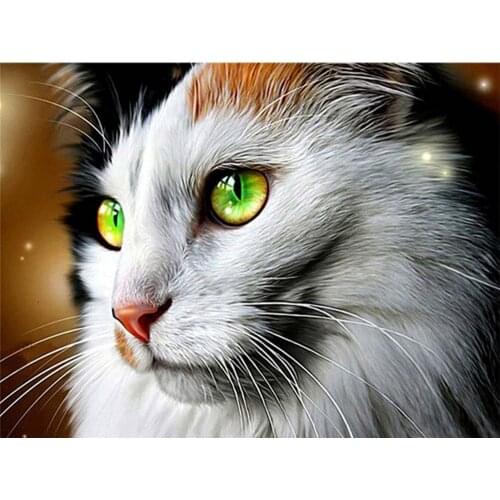 Cat Animal Printed Canvas 11CT Cross Stitch Embroidery Complete Kit DMC Threads Handmade Craft Handicraft Hobby Sales