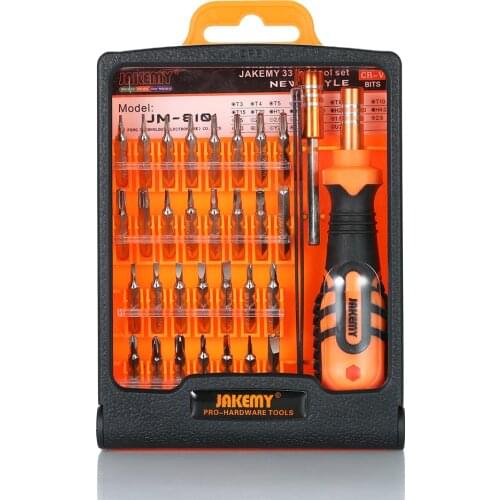 JAKEMY 33 in 1 Multitul Screwdriver Set Magnetic Screwdriver Bits Screw Driver Multifunctional Electronic Repair Tool Kit