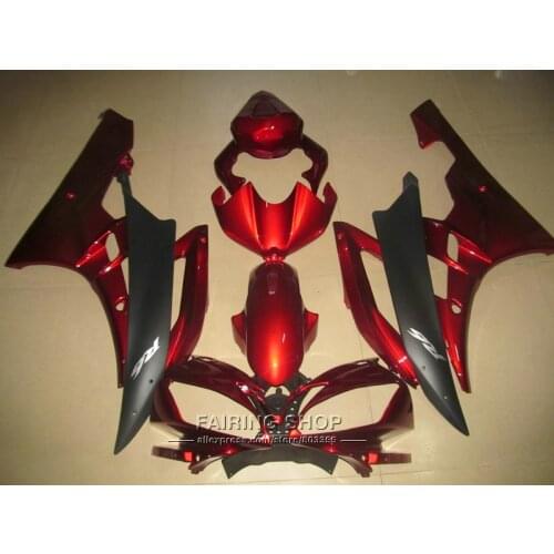 Injection molding free customize fairings For Yamaha R6 06 07 wine red black bodywork fairing kit YZF 2006 2007 YT15