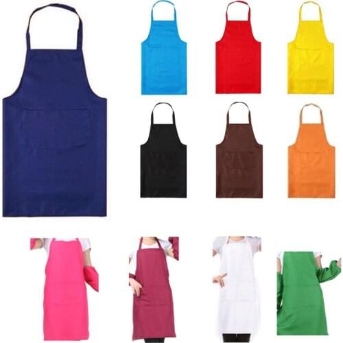 New Bib Apron with Pockets Thicken Cotton Polyester Blend Cooking Kitchen Restaurant(black)